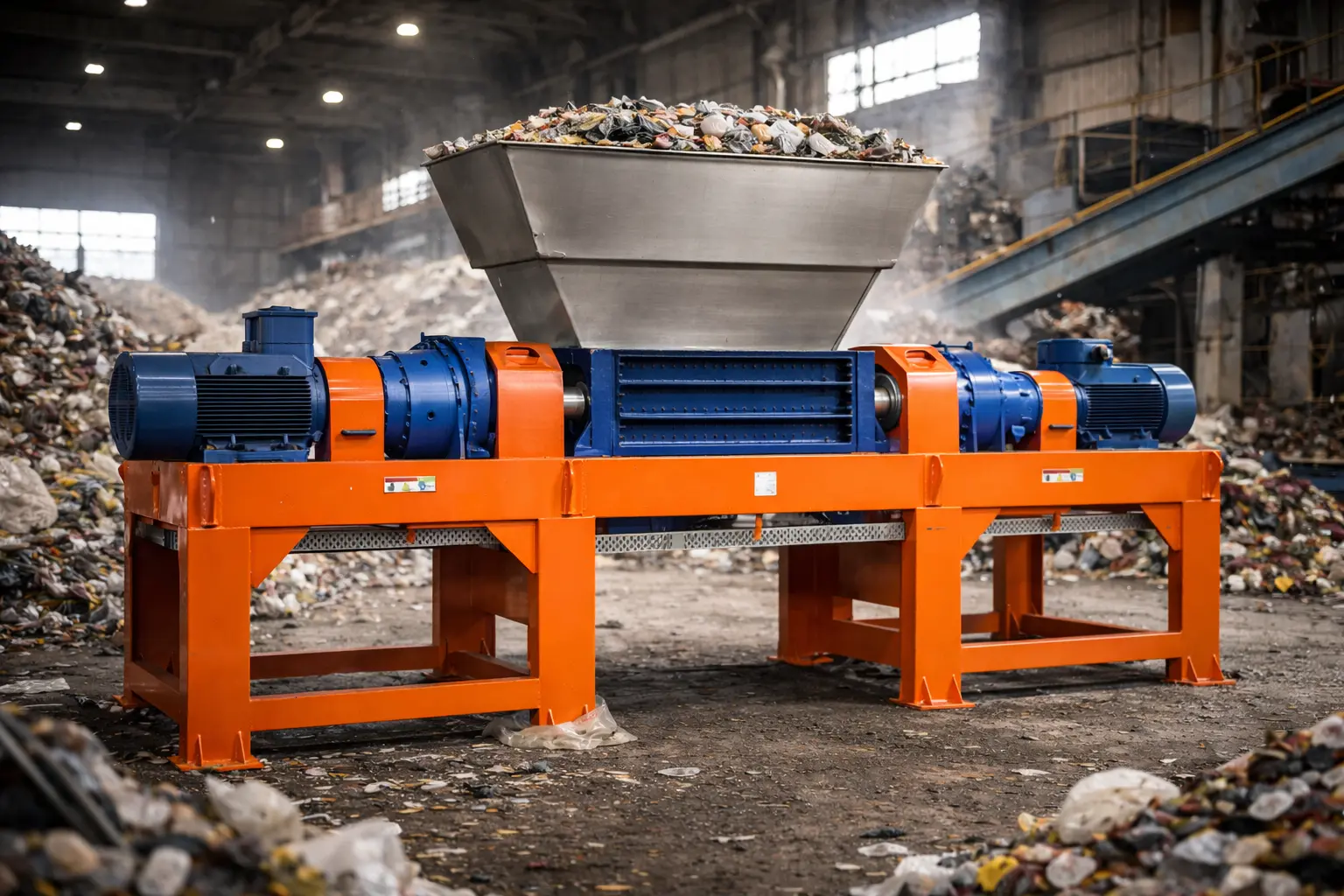 Twin Shaft Shredder HT-8/150 – Heavy Duty Waste Shredding Solution